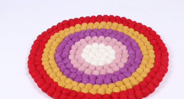 Felt ball rug round